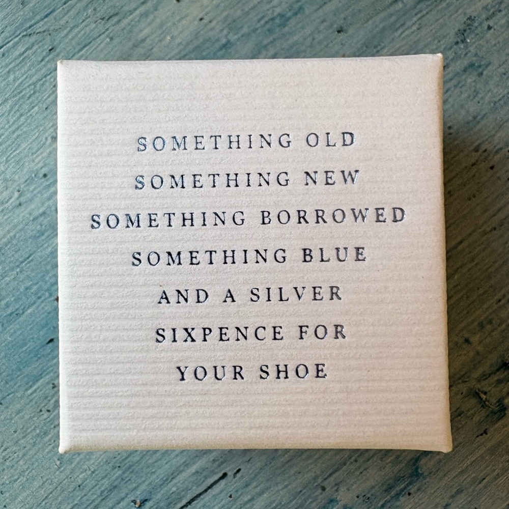 Bridal Silver Sixpence with Blue Ribbon for Bride to carry on her Big Day! - Picture 2 of 8